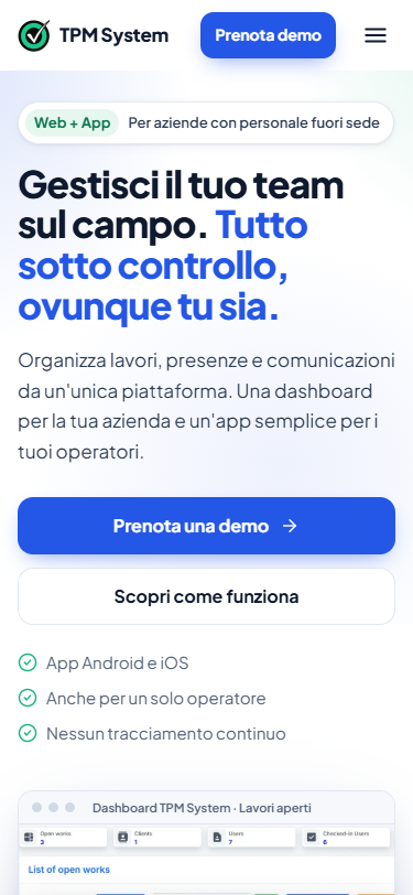Concept A su smartphone, primo schermo