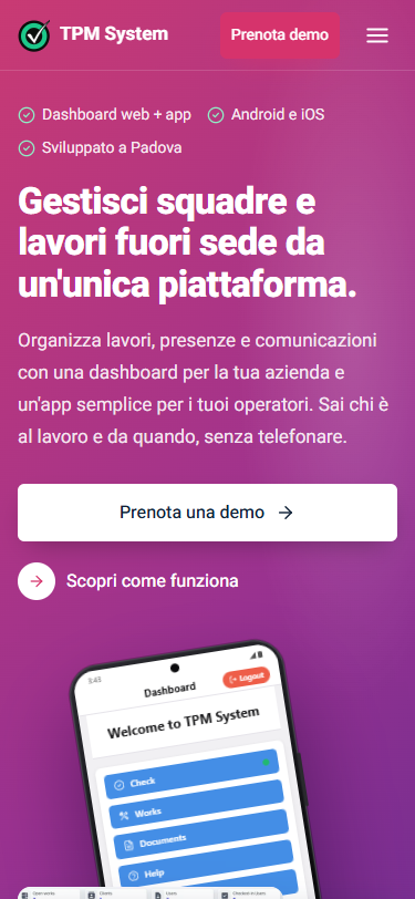 Concept D su smartphone, primo schermo