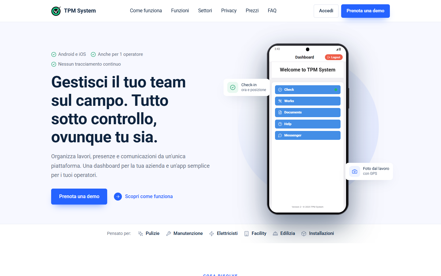 Concept E su desktop, primo schermo